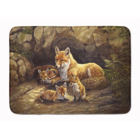 Carolines Treasures Fox Family Foxes by the Den Machine Washable Memory Foam Mat BDBA0169RUG